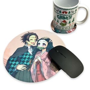 Demon Slayer Mouse Pad with Matching Coaster